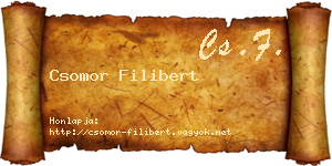 Csomor Filibert névjegykártya